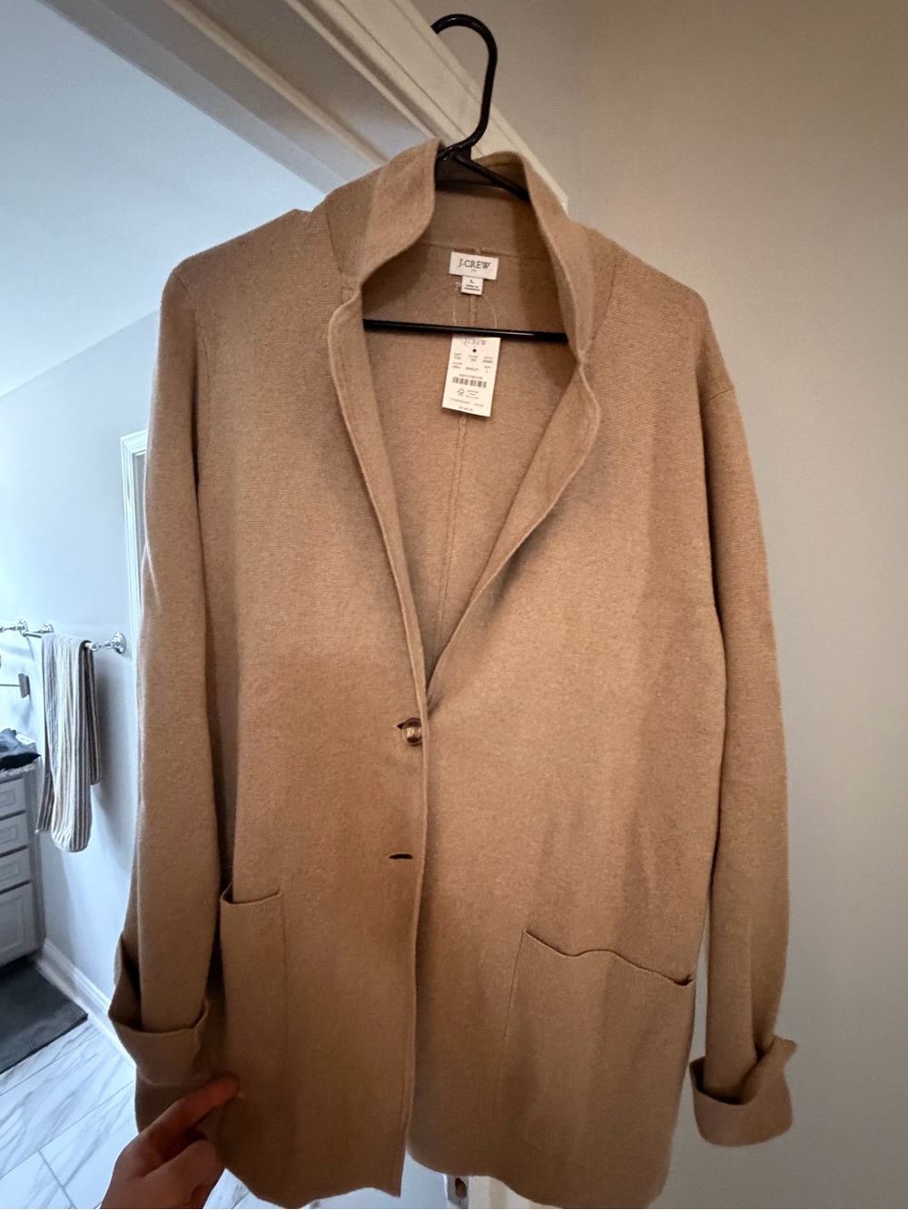 J. Crew Women's Camel long cardigan